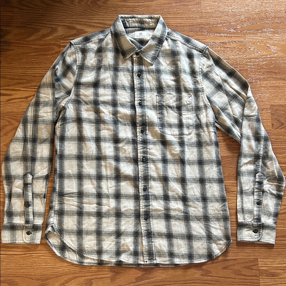 AG Adriano Goldschmeid Plaid Lightweight Flannel Button Up Men's size M